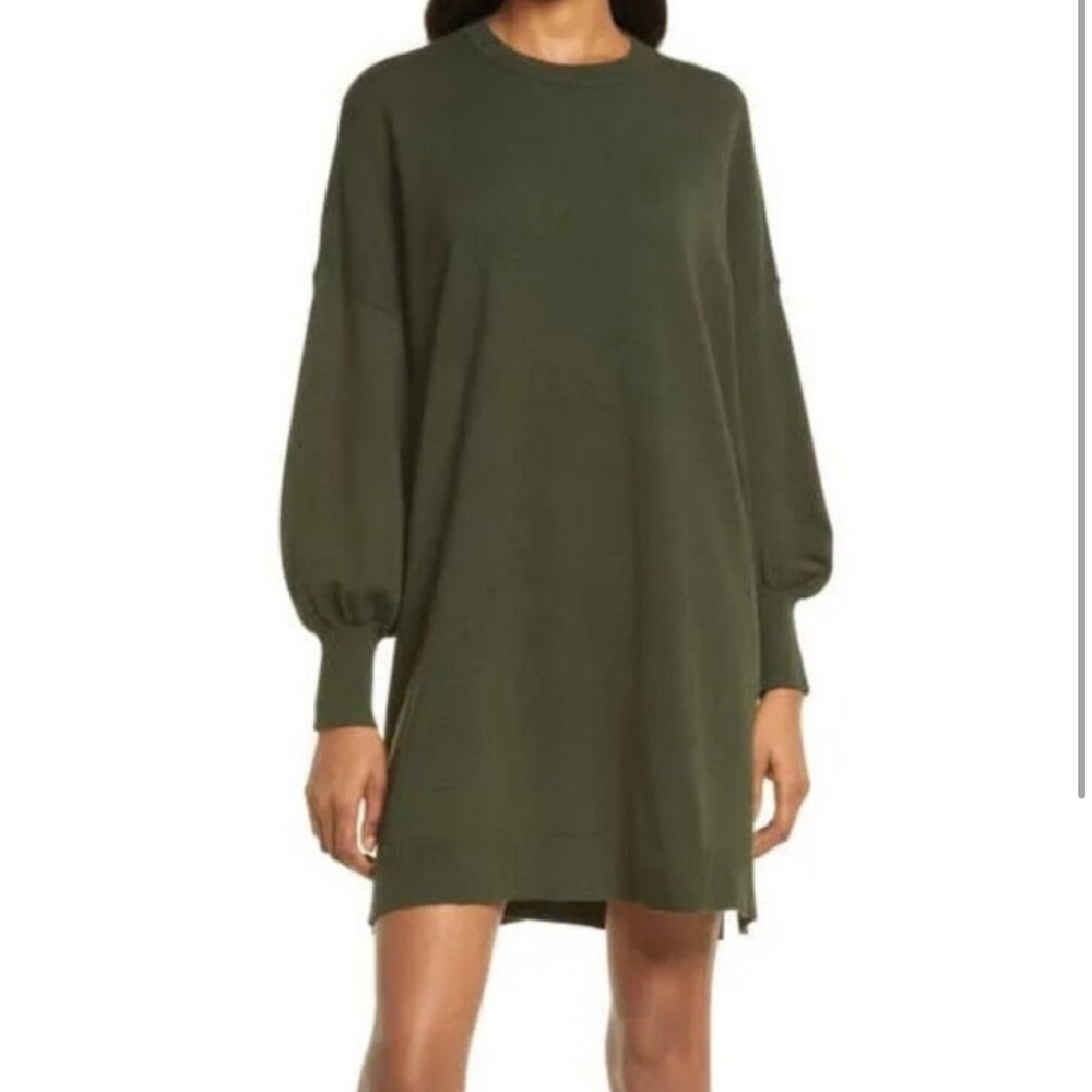 BB Dakota by Steve Madden Olive Long Sleeve Dress